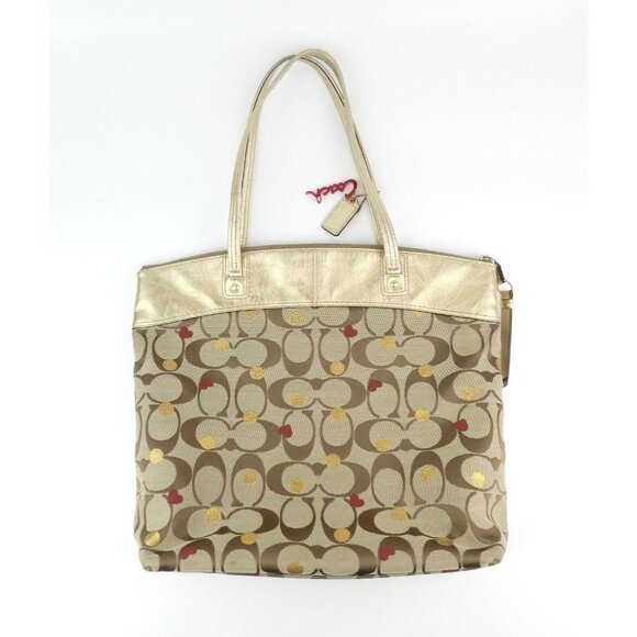 Coach Laura Signature Khaki Secret Admirer Tote F18870 - Picture 6 of 16